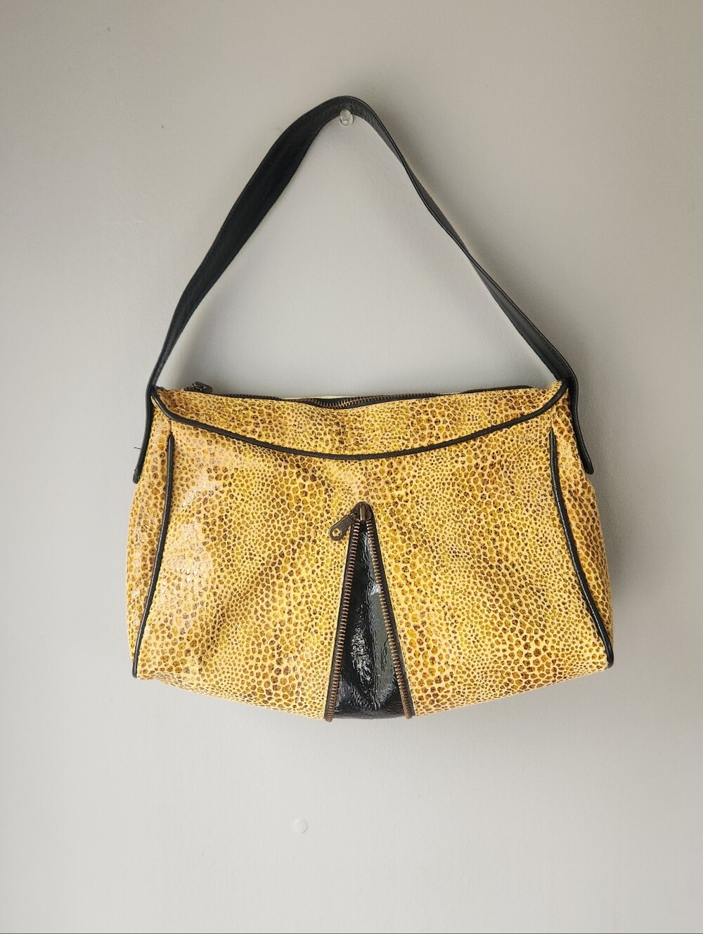 Vintage Miss Mak Couture Designs Leather Shoulder Bag